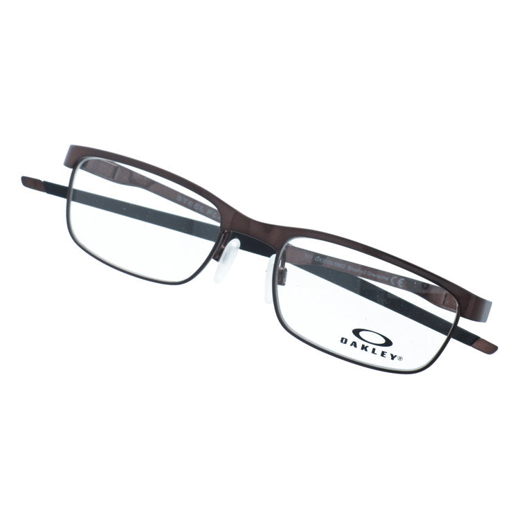 【訳あり・店頭展示品/外箱なし】 オークリー メガネフレーム スチールプレート 伊達メガネ OAKLEY STEEL PLATE OX3222-0852 52サイズ スクエア型 アウトレット品 バネ丁番で着脱スムーズ ユニセックス メンズ レディース