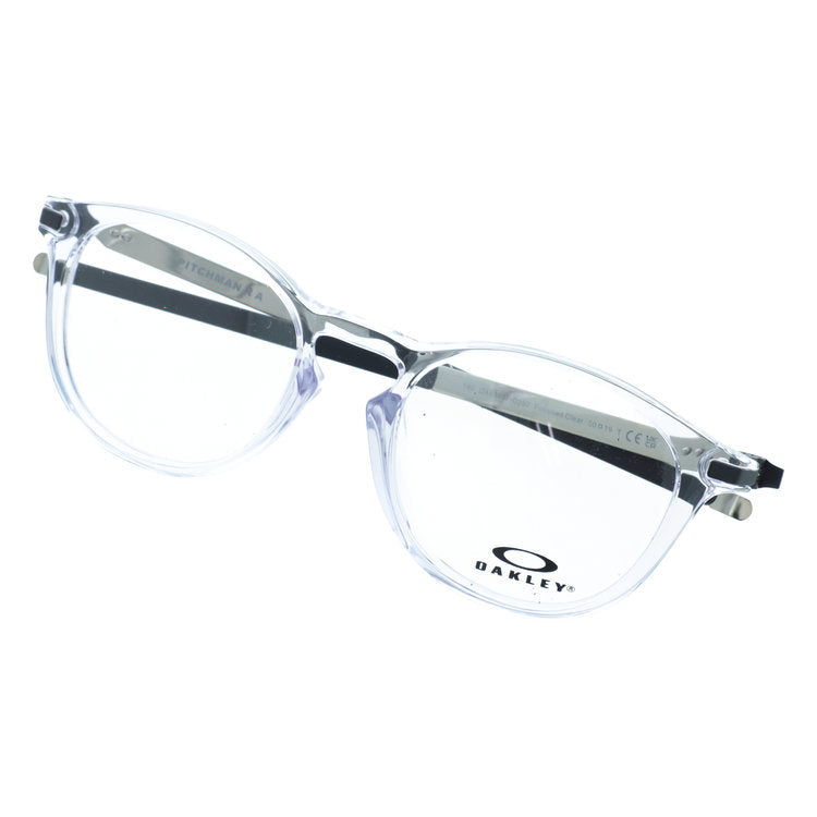 オークリー メガネフレーム ピッチマンR A 伊達メガネ ローブリッジフィット OAKLEY PITCHMAN R A OX8105F-0350 50サイズ ウェリントン型 アジアンフィット ユニセックス メンズ レディース | 緩みにくく開閉しやすい クリアフレーム