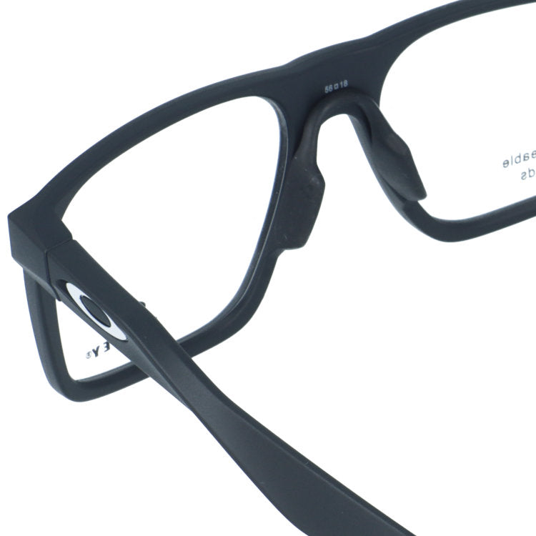 オークリー メガネフレーム バットフリップ 伊達メガネ ハイブリッジフィット OAKLEY BAT FLIP OX8183-0156 56サイズ スクエア型 レギュラーフィット 大きめ ユニセックス メンズ レディース 黒縁 クロブチ