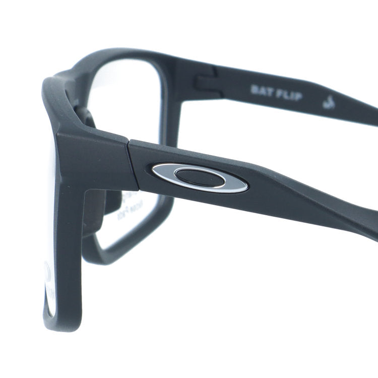 オークリー メガネフレーム バットフリップ 伊達メガネ ハイブリッジフィット OAKLEY BAT FLIP OX8183-0156 56サイズ スクエア型 レギュラーフィット 大きめ ユニセックス メンズ レディース 黒縁 クロブチ