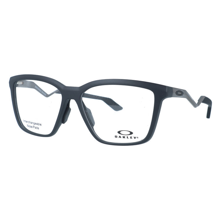 オークリー メガネフレーム エニグママス 伊達メガネ ユニバーサルフィット OAKLEY ENIGMA MASS OX8191-0157 57サイズ ウェリントン型 ユニセックス メンズ レディース 大きめ 黒縁 クロブチ
