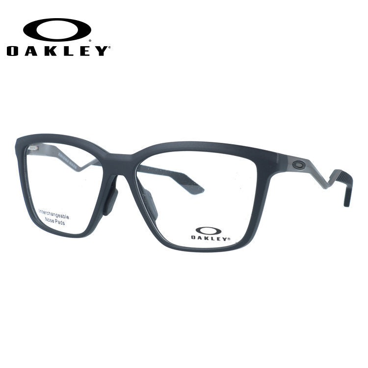 オークリー メガネフレーム エニグママス 伊達メガネ ユニバーサルフィット OAKLEY ENIGMA MASS OX8191-0157 57サイズ ウェリントン型 ユニセックス メンズ レディース 大きめ 黒縁 クロブチ