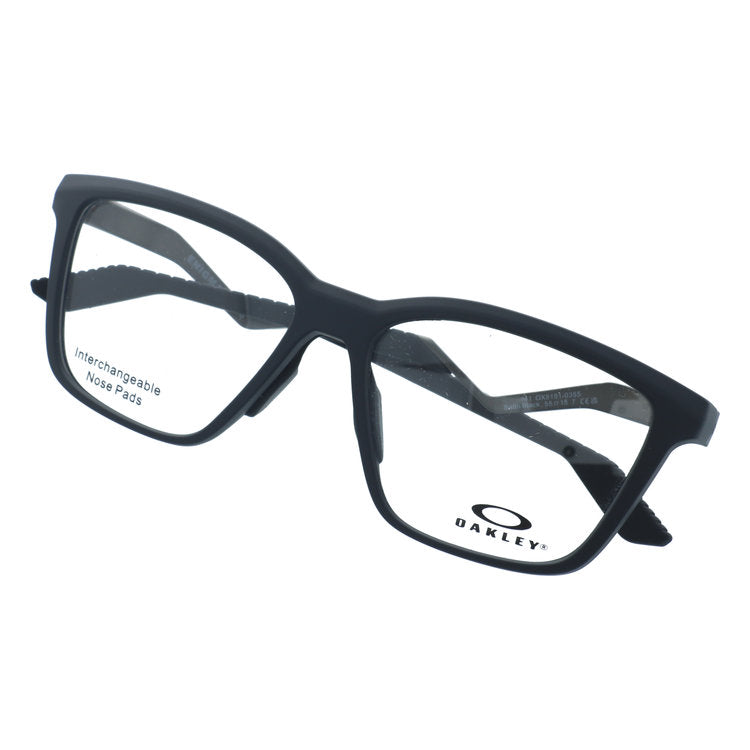 オークリー メガネフレーム エニグママス 伊達メガネ ユニバーサルフィット OAKLEY ENIGMA MASS OX8191-0355 55サイズ ウェリントン型 ユニセックス メンズ レディース 黒縁 クロブチ