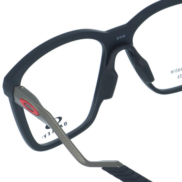 オークリー メガネフレーム エニグママス 伊達メガネ ユニバーサルフィット OAKLEY ENIGMA MASS OX8191-0357 57サイズ ウェリントン型 ユニセックス メンズ レディース 大きめ 黒縁 クロブチ