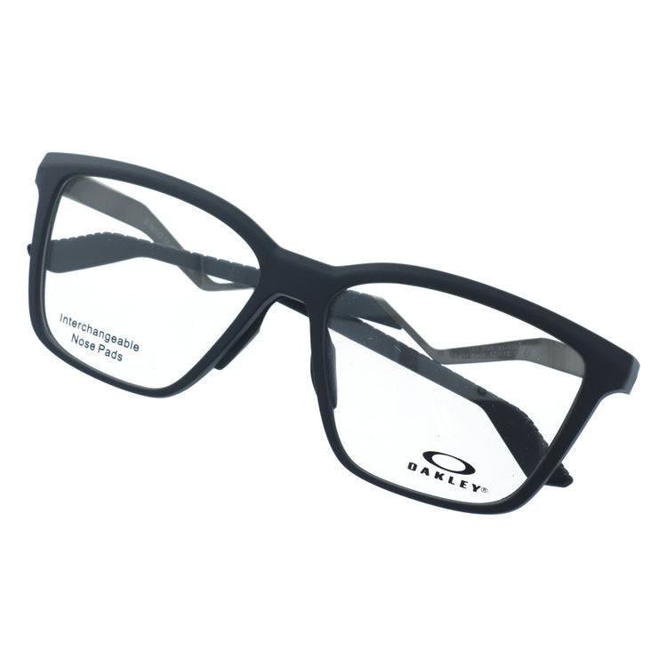 オークリー メガネフレーム エニグママス 伊達メガネ ユニバーサルフィット OAKLEY ENIGMA MASS OX8191-0357 57サイズ ウェリントン型 ユニセックス メンズ レディース 大きめ 黒縁 クロブチ