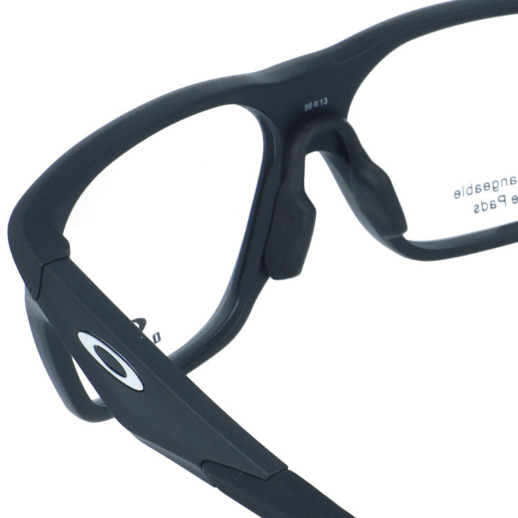 オークリー メガネフレーム ヴァーサフューズSQ 伊達メガネ ユニバーサルフィット OAKLEY VERSAFUSE SQ OX8201-0156 56サイズ スクエア型 交換パーツ付 ユニセックス メンズ レディース 黒縁 クロブチ