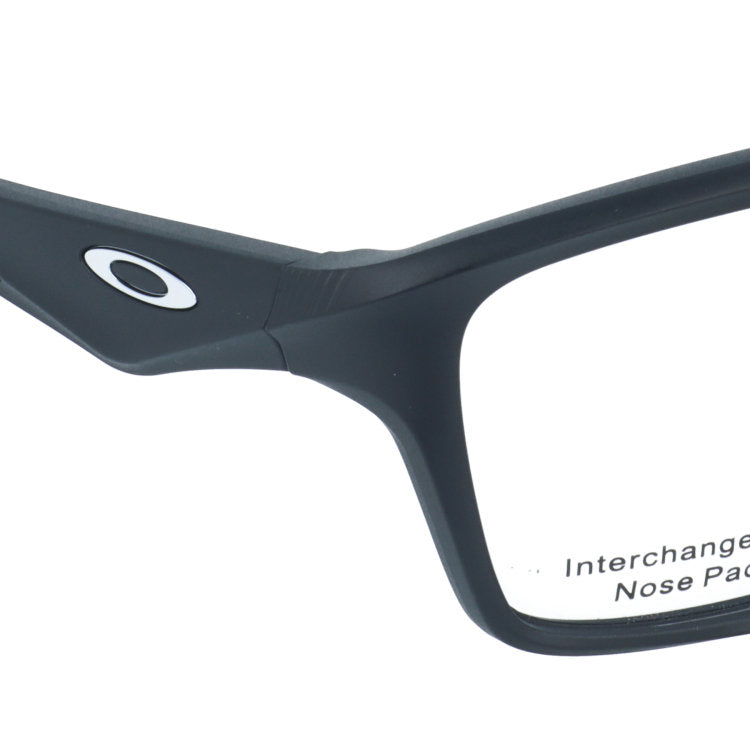 オークリー メガネフレーム ヴァーサフューズSQ 伊達メガネ ユニバーサルフィット OAKLEY VERSAFUSE SQ OX8201-0156 56サイズ スクエア型 交換パーツ付 ユニセックス メンズ レディース 黒縁 クロブチ
