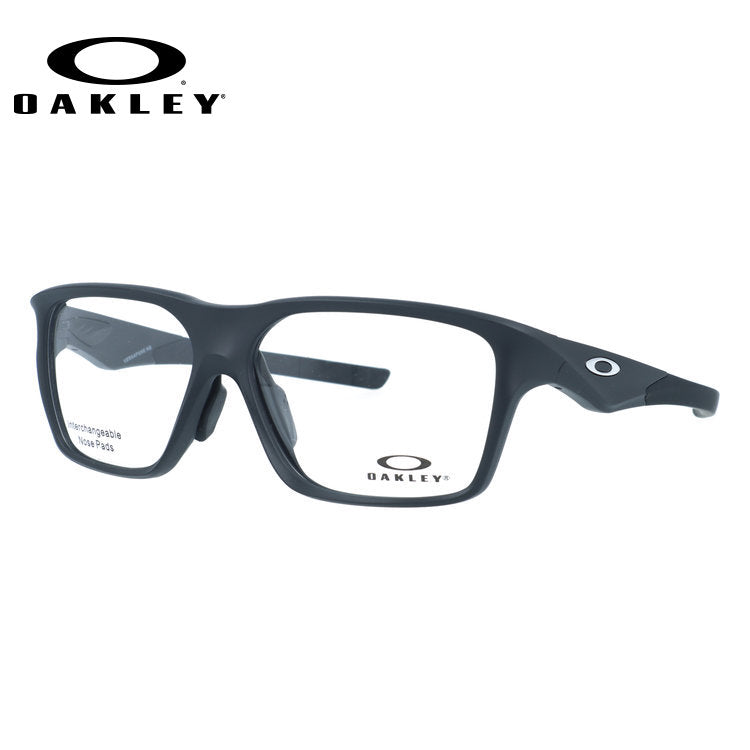 オークリー メガネフレーム ヴァーサフューズSQ 伊達メガネ ユニバーサルフィット OAKLEY VERSAFUSE SQ OX8201-0156 56サイズ スクエア型 交換パーツ付 ユニセックス メンズ レディース 黒縁 クロブチ