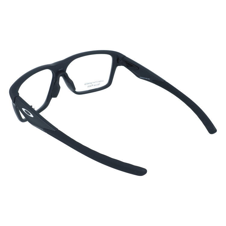 オークリー メガネフレーム ヴァーサフューズSQ 伊達メガネ ユニバーサルフィット OAKLEY VERSAFUSE SQ OX8201-0158 58サイズ スクエア型 交換パーツ付 ユニセックス メンズ レディース 大きめ 黒縁 クロブチ