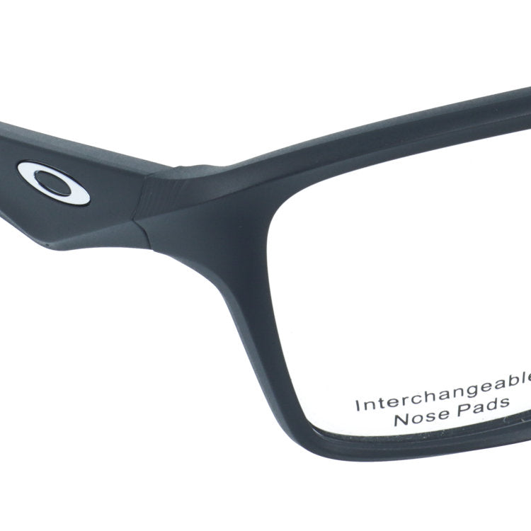 オークリー メガネフレーム ヴァーサフューズSQ 伊達メガネ ユニバーサルフィット OAKLEY VERSAFUSE SQ OX8201-0158 58サイズ スクエア型 交換パーツ付 ユニセックス メンズ レディース 大きめ 黒縁 クロブチ