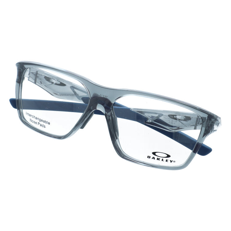 オークリー メガネフレーム ヴァーサフューズSQ 伊達メガネ ユニバーサルフィット OAKLEY VERSAFUSE SQ OX8201-0358 58サイズ スクエア型 交換パーツ付 ユニセックス メンズ レディース 大きめ