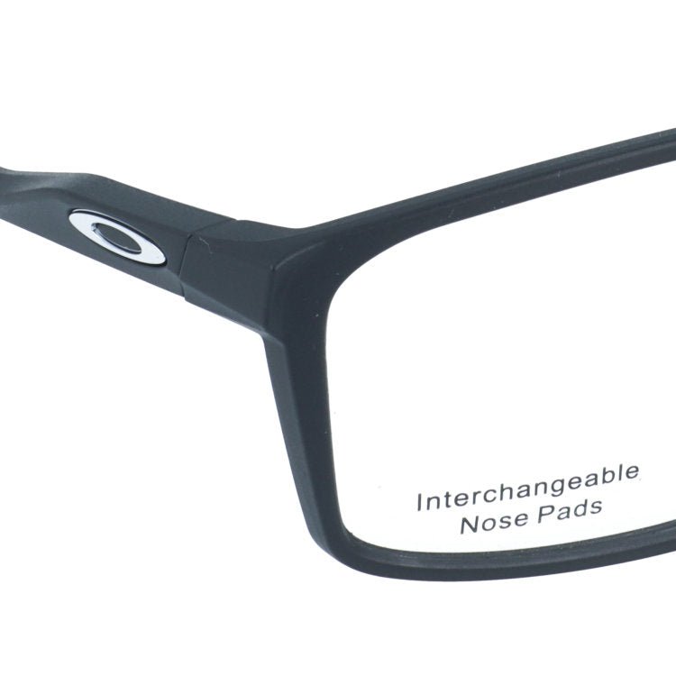 オークリー メガネフレーム バットフリップ 伊達メガネ ハイブリッジフィット（レギュラーフィット） OAKLEY BAT FLIP OX8183-0158 58サイズ スクエア型 交換用鼻パッド付き クロブチ 黒縁 ユニセックス メンズ レディース