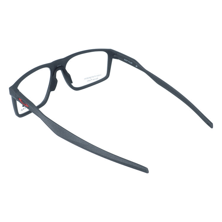 オークリー メガネフレーム バットフリップ 伊達メガネ ハイブリッジフィット（レギュラーフィット） OAKLEY BAT FLIP OX8183-0458 58サイズ スクエア型 交換用鼻パッド付き ユニセックス メンズ レディース