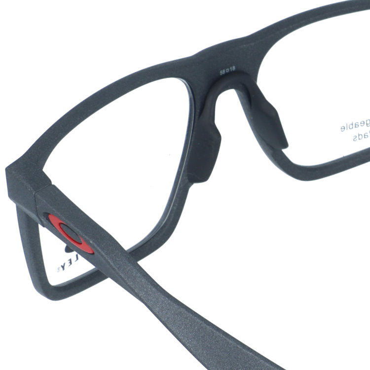 オークリー メガネフレーム バットフリップ 伊達メガネ ハイブリッジフィット（レギュラーフィット） OAKLEY BAT FLIP OX8183-0458 58サイズ スクエア型 交換用鼻パッド付き ユニセックス メンズ レディース