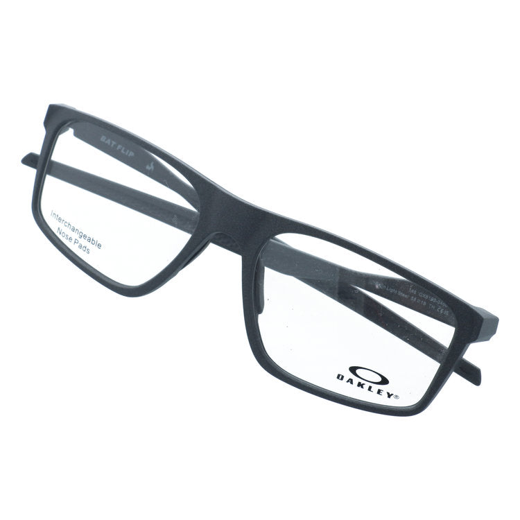 オークリー メガネフレーム バットフリップ 伊達メガネ ハイブリッジフィット（レギュラーフィット） OAKLEY BAT FLIP OX8183-0458 58サイズ スクエア型 交換用鼻パッド付き ユニセックス メンズ レディース