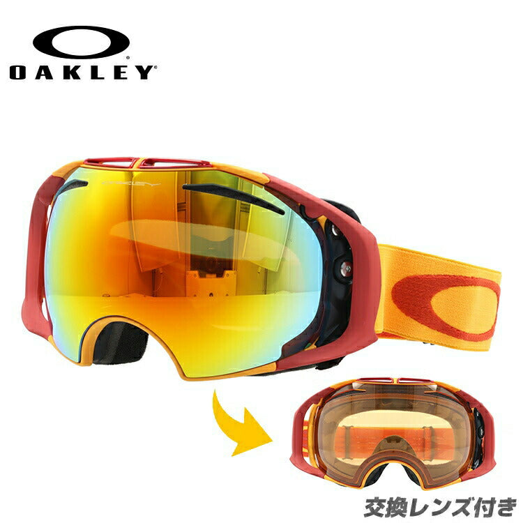 【訳あり】オークリー ゴーグル エアブレイク OAKLEY AIRBRAKE エアーブレイク 59-132J アジアンフィット ミラーレンズ メンズ レディース 男女兼用 スキーゴーグル スノーボード 【Fire Iridium】 プレゼント