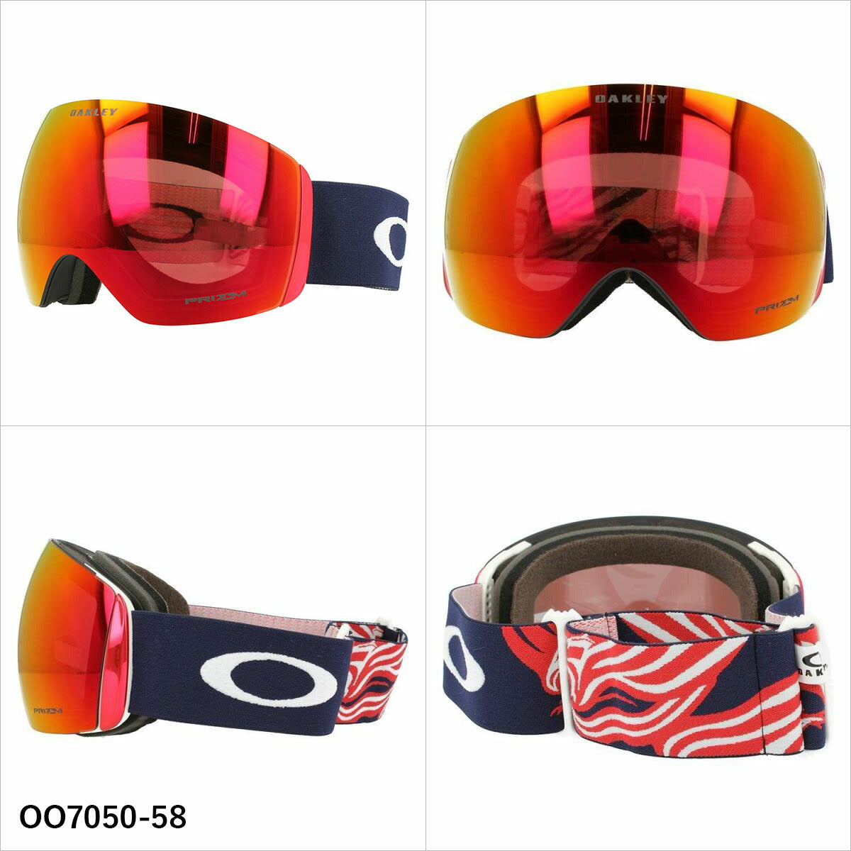 オークリー ゴーグル フライトデッキ XL プリズム ミラーレンズ レギュラーフィット（グローバルフィット）OAKLEY FLIGHT DECK XL（L） OO7050 全4カラー OO7050-58 OO7050-A2 OO7050-B6 OO7050-C5 球面レンズ 眼鏡対応 曇りにくい ユニセックス メンズ レディース
