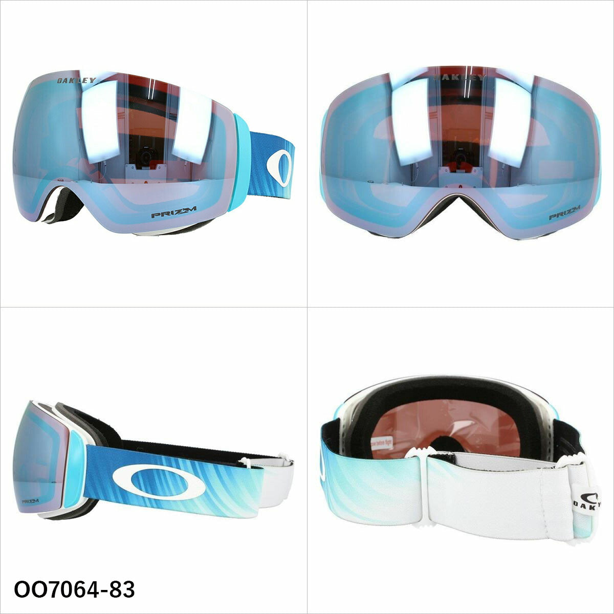 オークリー ゴーグル フライトデッキ XM プリズム ミラーレンズ レギュラーフィット（グローバルフィット） OAKLEY FLIGHT DECK XM OO7064 全5カラー OO7064-24/OO7064-83/OO7064-92/OO7064-98/OO7064-A0 球面レンズ 眼鏡対応 曇りにくい ユニセックス メンズ レディース