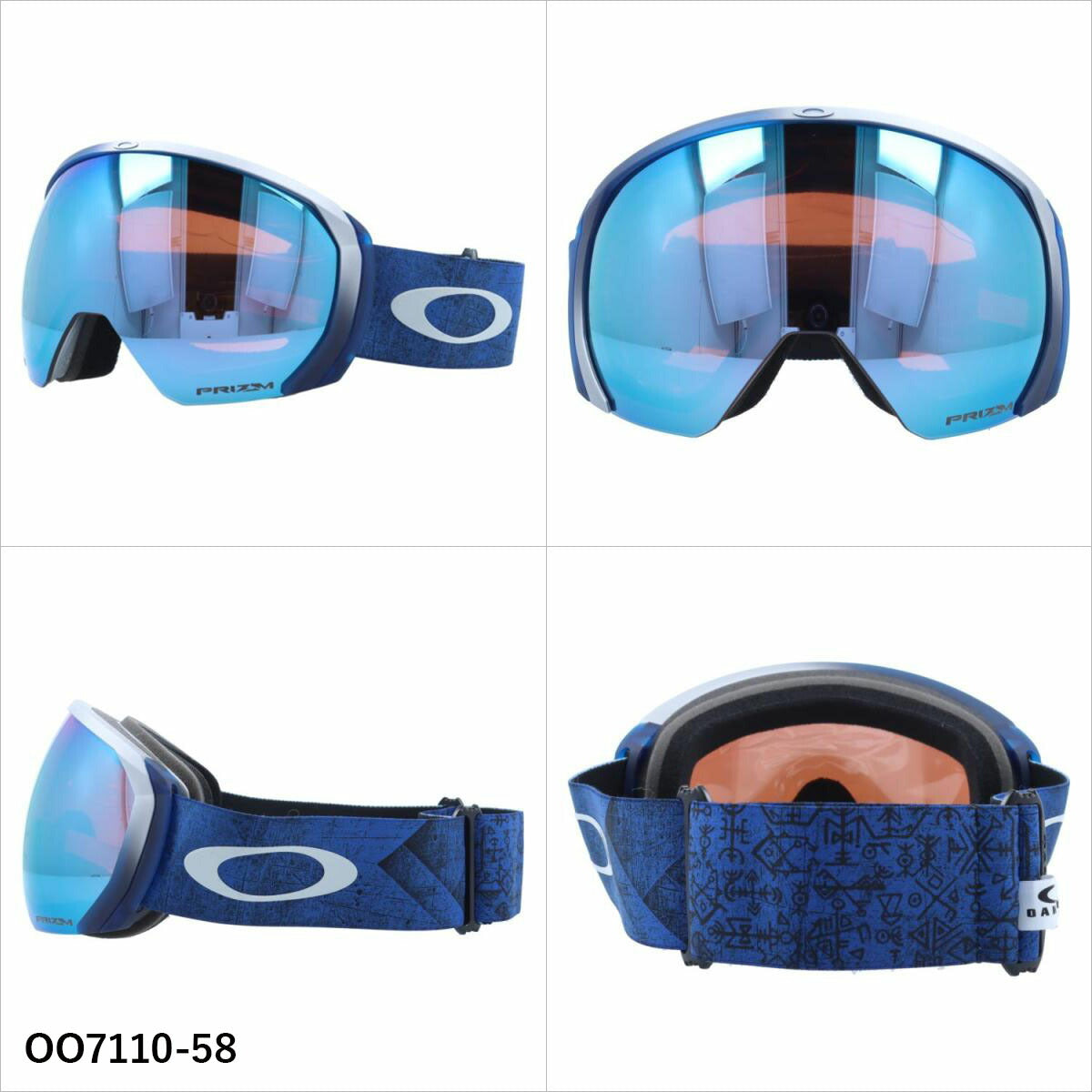 オークリー ゴーグル フライトパス XL プリズム ミラーレンズ レギュラーフィット（グローバルフィット） OAKLEY FLIGHT PATH XL OO7110 全5カラー OO7110-05/OO7110-26/OO7110-47/OO7110-55/OO7110-58 球面レンズ 眼鏡対応 曇りにくい ユニセックス メンズ レディース