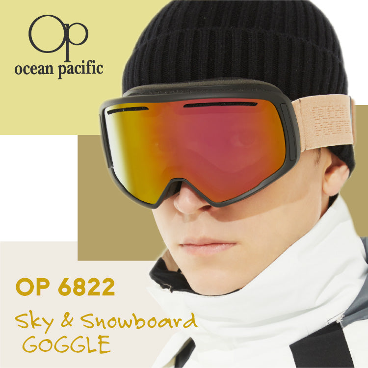 Ocean Pacific オーシャンパシフィック OP 6822 ミラーレンズ スノーゴーグル スキー スノーボード スノボ 平面ダブルレンズ フレームあり メンズ レディース ウィンタースポーツ 曇り防止 曇り止め 誕生日 プレゼント 男性 女性