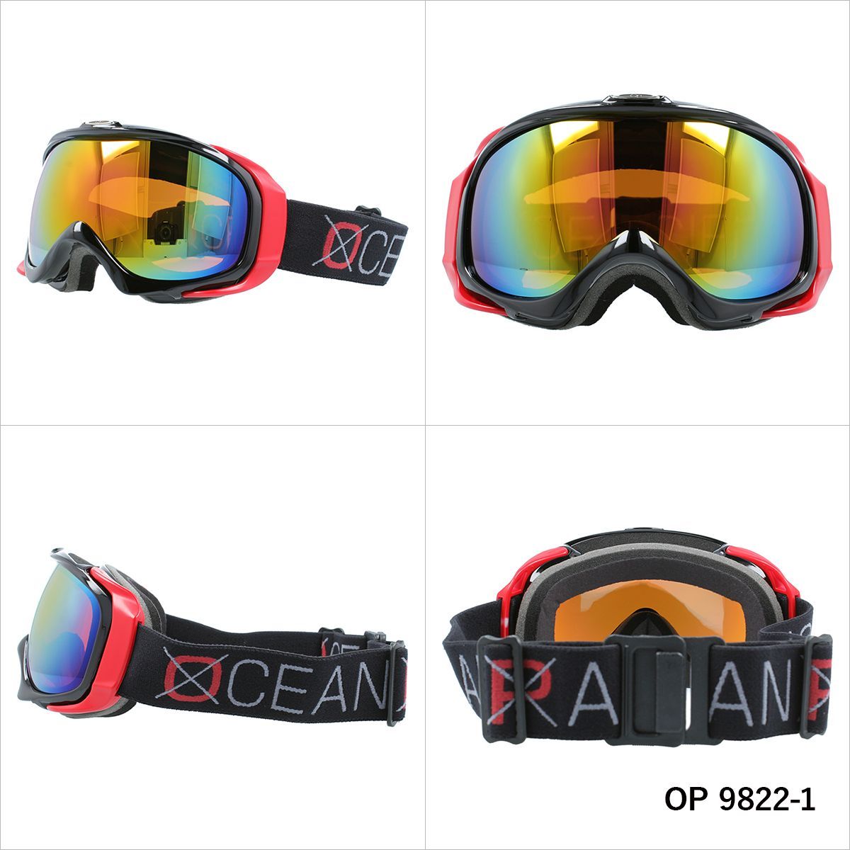 Ocean Pacific オーシャンパシフィック OP 9822 ミラーレンズ スノーゴーグル スキー スノーボード スノボ 球面ダブルレンズ フレームあり メンズ レディース ウィンタースポーツ 曇り防止 曇り止め 誕生日 プレゼント 男性 女性