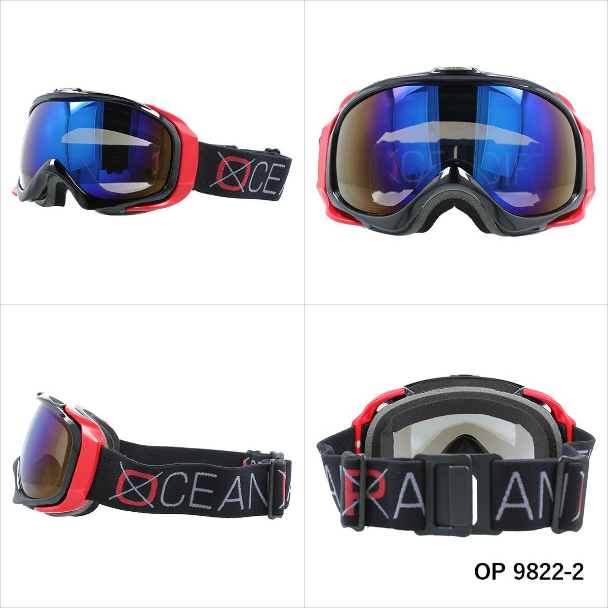 Ocean Pacific オーシャンパシフィック OP 9822 ミラーレンズ スノーゴーグル スキー スノーボード スノボ 球面ダブルレンズ フレームあり メンズ レディース ウィンタースポーツ 曇り防止 曇り止め 誕生日 プレゼント 男性 女性