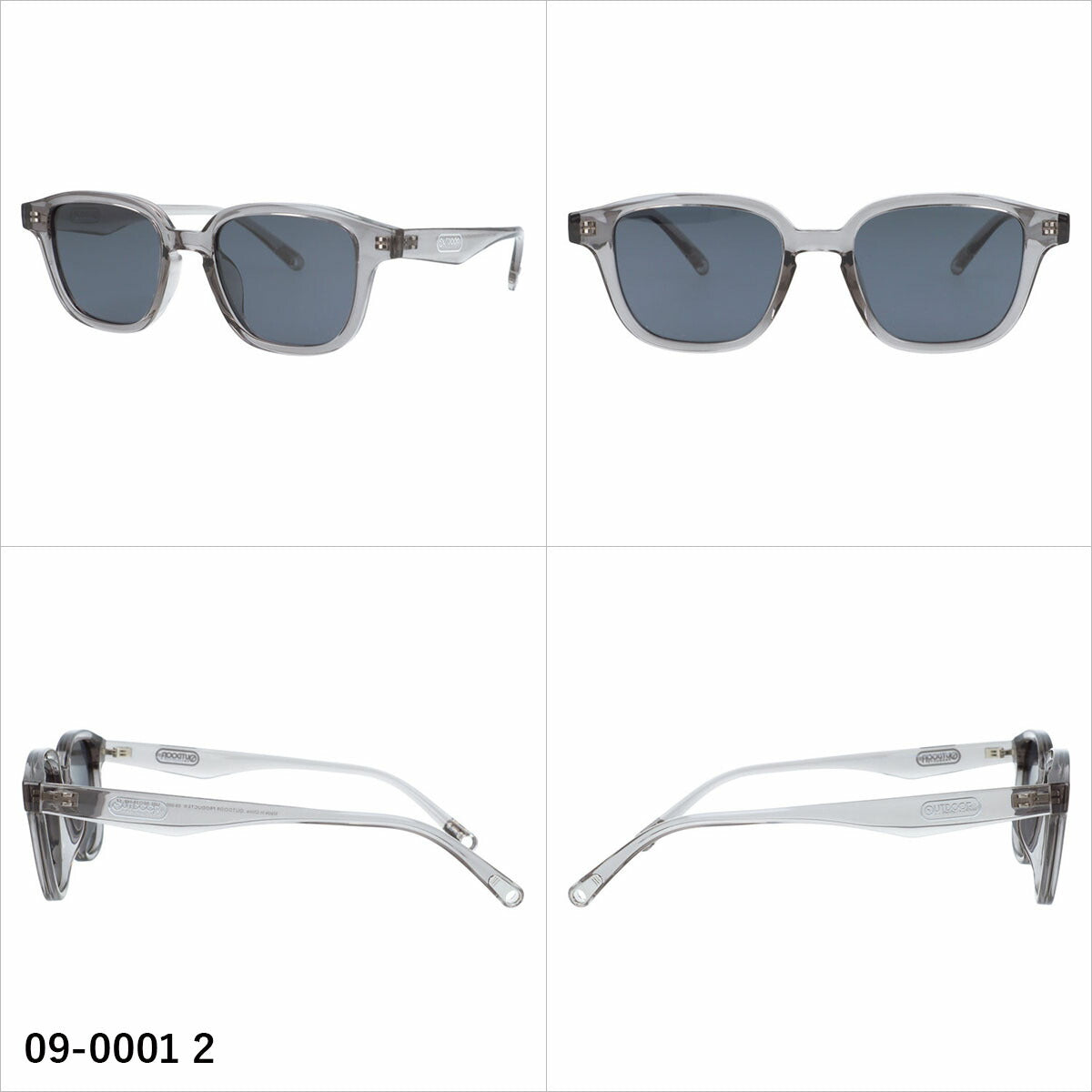 アウトドア サングラス 偏光サングラス アジアンフィット OUTDOOR 09-0001 50サイズ 全3カラー ウェリントン型 ストラップホルダーあり ストラップ付き ユニセックス メンズ レディース