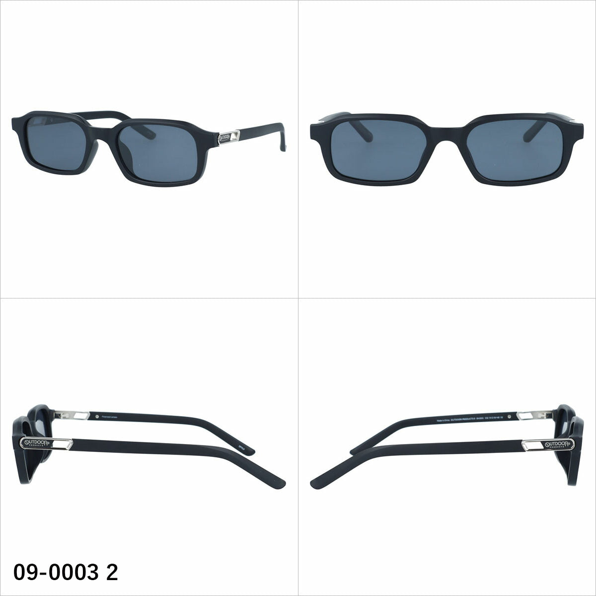 アウトドア サングラス 偏光サングラス アジアンフィット OUTDOOR 09-0003 51サイズ 全2カラー スクエア型 ストラップホルダーあり ストラップ付き ユニセックス メンズ レディース