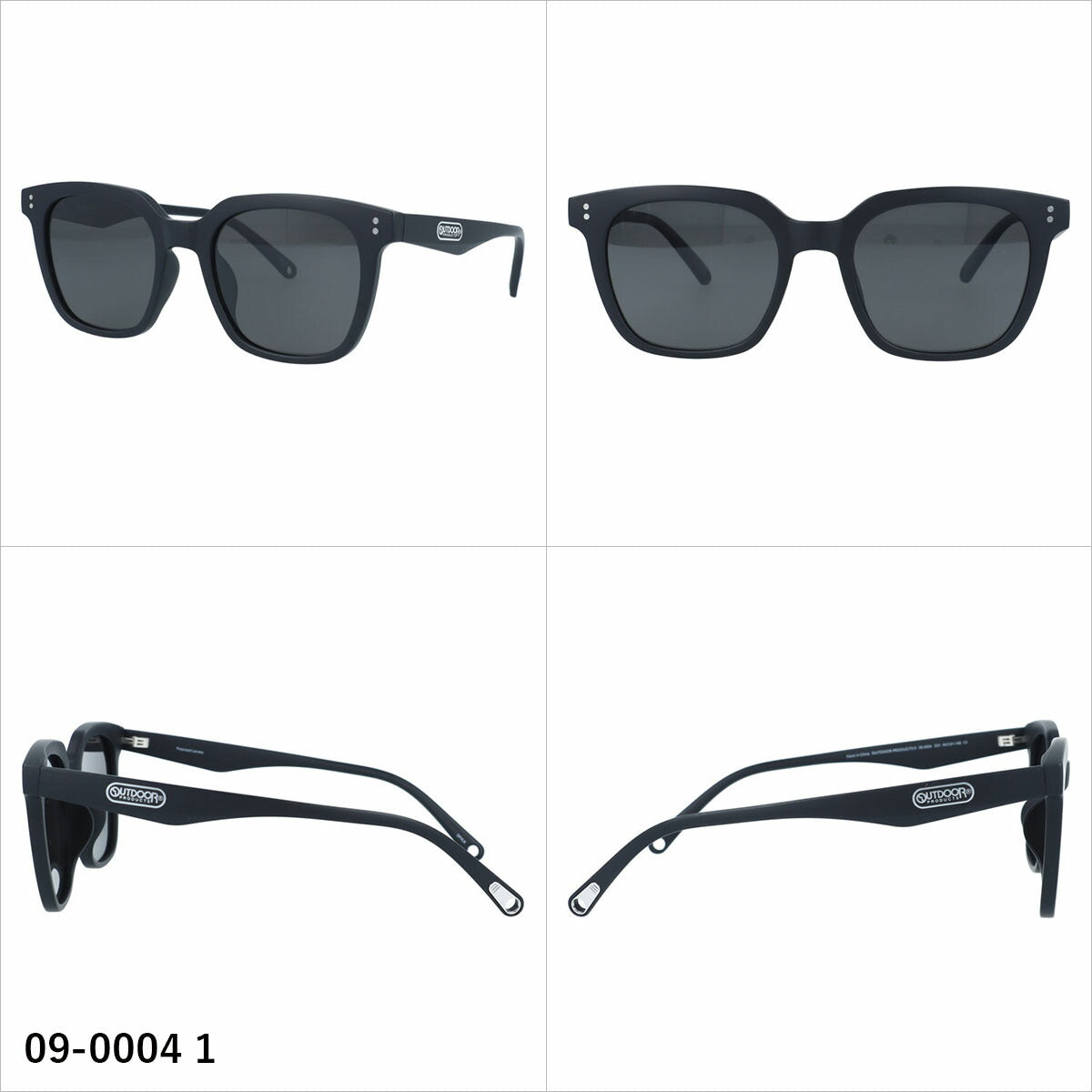 アウトドア サングラス 偏光サングラス アジアンフィット OUTDOOR 09-0004 54サイズ 全3カラー ウェリントン型 ストラップホルダーあり ストラップ付き ユニセックス メンズ レディース