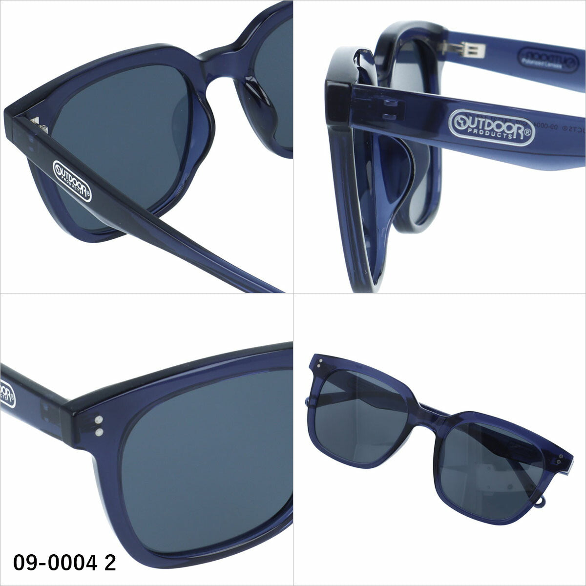 アウトドア サングラス 偏光サングラス アジアンフィット OUTDOOR 09-0004 54サイズ 全3カラー ウェリントン型 ストラップホルダーあり ストラップ付き ユニセックス メンズ レディース