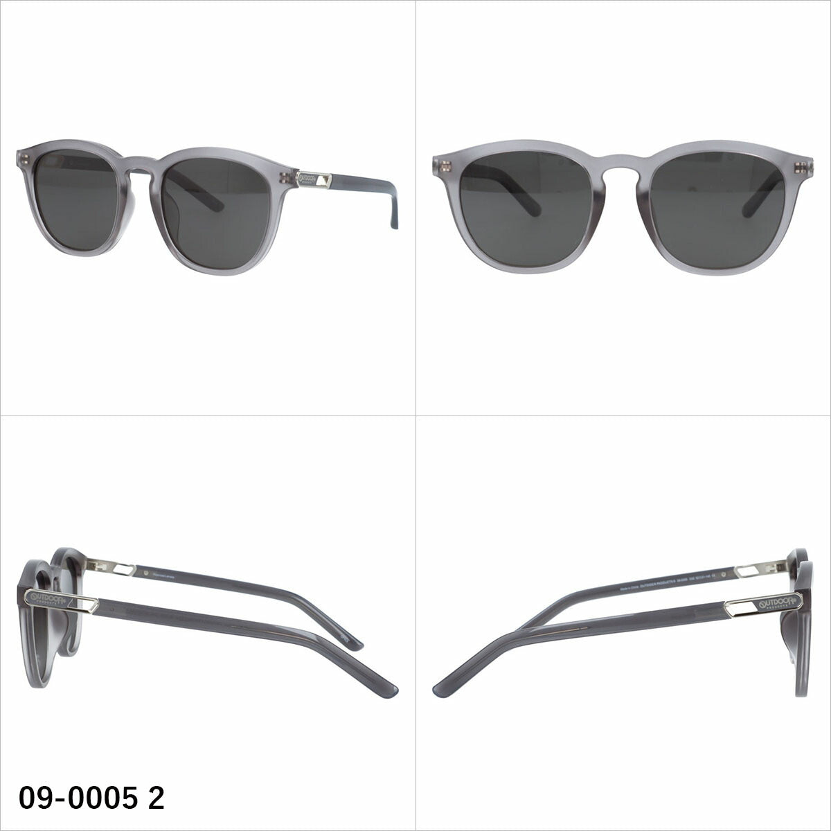 アウトドア サングラス 偏光サングラス アジアンフィット OUTDOOR 09-0005 52サイズ 全2カラー ウェリントン型ストラップホルダーあり ストラップ付き ユニセックス メンズ レディース