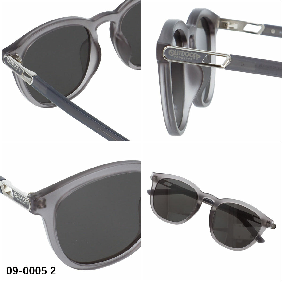 アウトドア サングラス 偏光サングラス アジアンフィット OUTDOOR 09-0005 52サイズ 全2カラー ウェリントン型ストラップホルダーあり ストラップ付き ユニセックス メンズ レディース