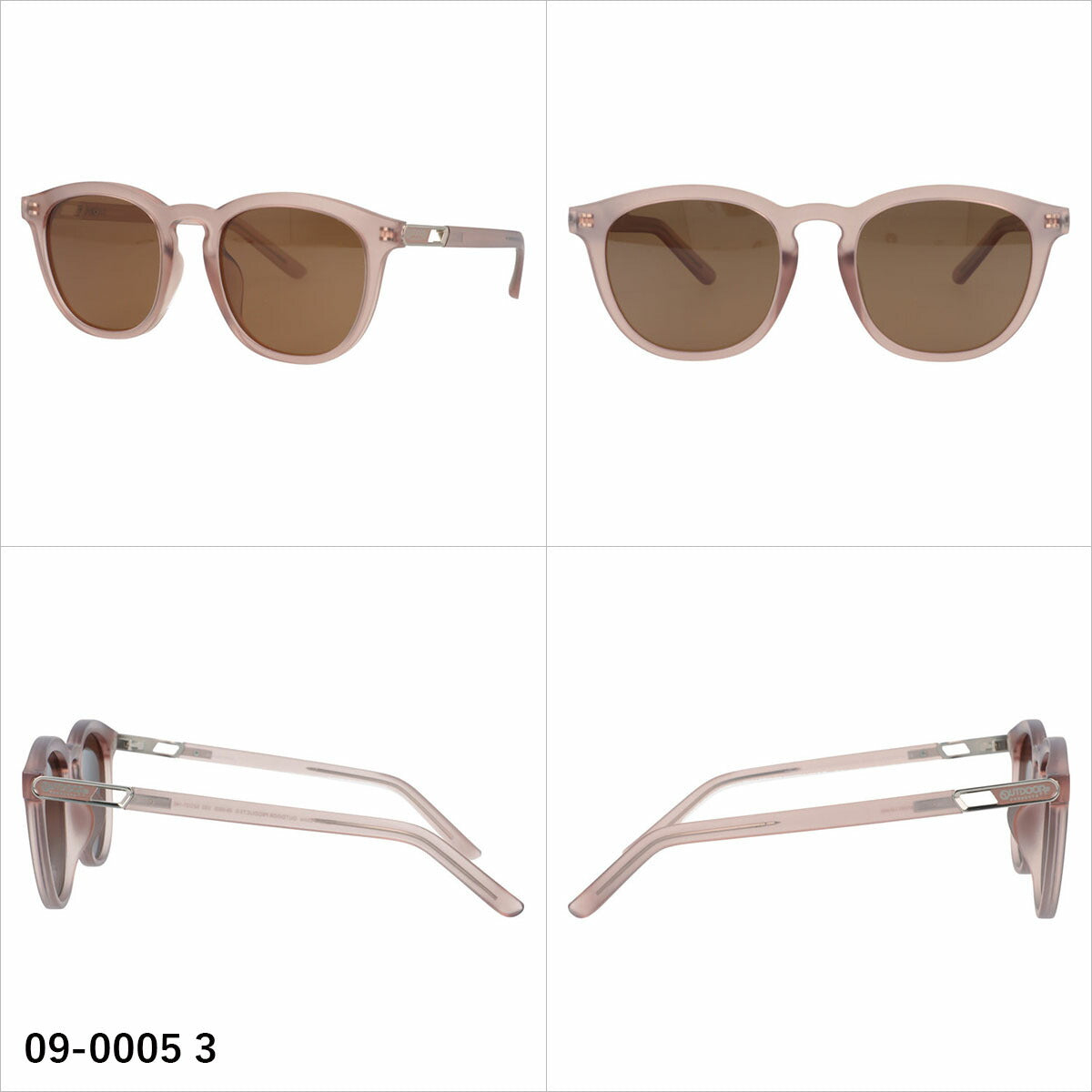 アウトドア サングラス 偏光サングラス アジアンフィット OUTDOOR 09-0005 52サイズ 全2カラー ウェリントン型ストラップホルダーあり ストラップ付き ユニセックス メンズ レディース