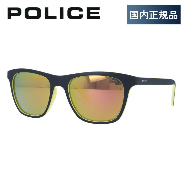 【国内正規品】ポリス サングラス ミラーレンズ レギュラーフィット POLICE HOT 1 S1936M B29C 53サイズ ウェリントン ユニセックス メンズ レディース イタリア製