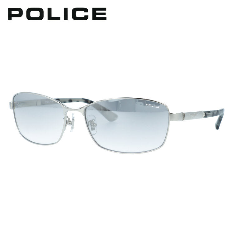 ポリス サングラス ミラーレンズ アジアンフィット（フルフィット） 調整可能ノーズパッド（クリングス） POLICE SPLQ04J 583X 60サイズ スクエア型 ユニセックス メンズ レディース