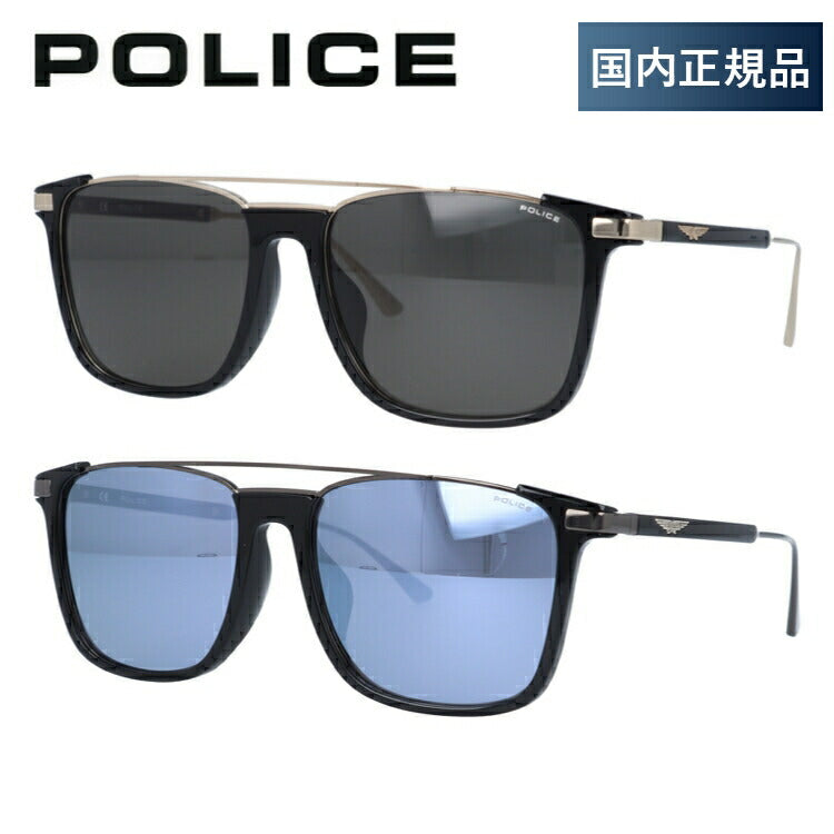 【国内正規品】ポリス サングラス ミラーレンズ アジアンフィット POLICE SPLA37J 全2カラー 56サイズ スクエア（ダブルブリッジ） ユニセックス メンズ レディース ラッピング無料