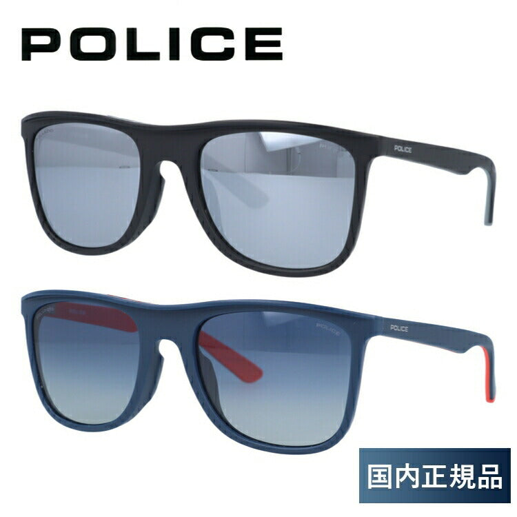 【国内正規品】ポリス 偏光 サングラス ミラーレンズ アジアンフィット POLICE SPLC42I 全2カラー 55サイズ POLICE×EXIT カプセルコレクション ウェリントン型 ユニセックス メンズ レディース UVカット 紫外線 限定モデル イグジット りんたろー。 兼近大樹 かねち