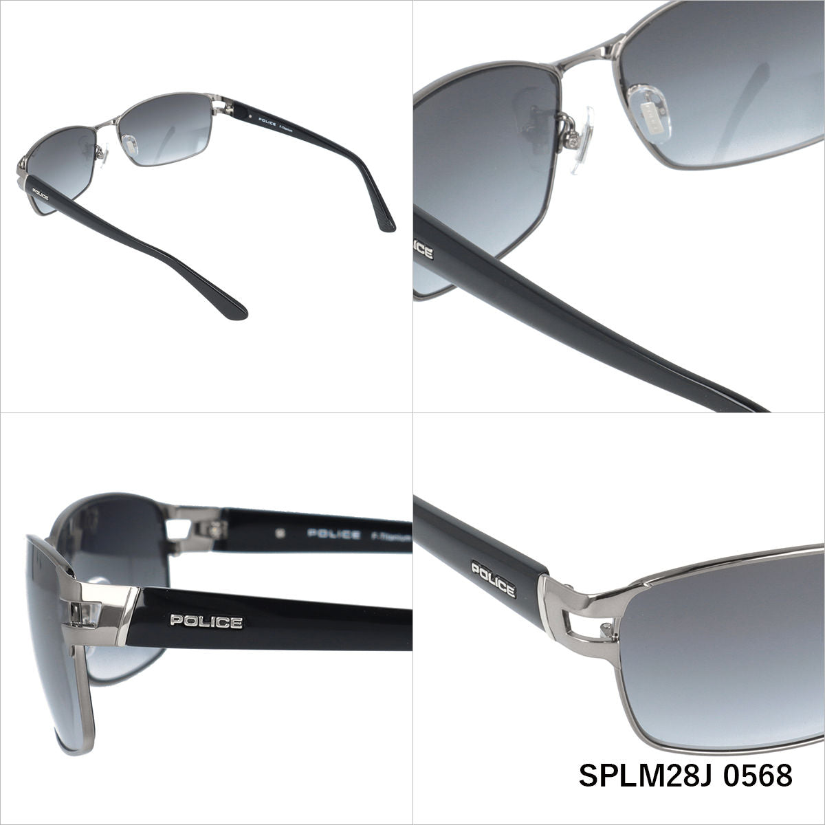 【訳あり】【国内正規品】ポリス サングラス ドライバー ミラーレンズ アジアンフィット POLICE DRIVER SPLM28J 59サイズ スクエア型 ユニセックス メンズ レディース