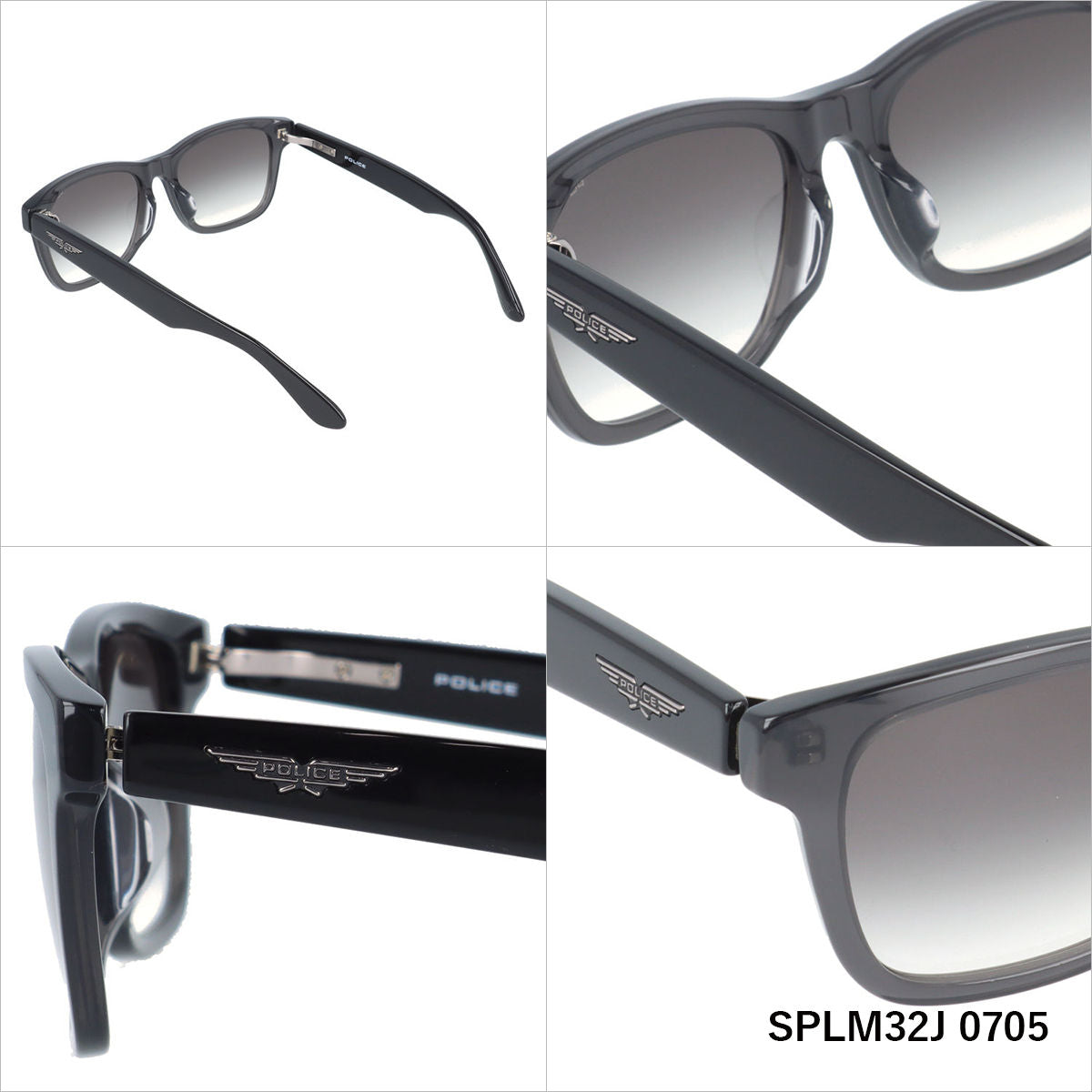 【国内正規品】ポリス サングラス オリジンズ アジアンフィット POLICE ORIGINS SPLM32J 54サイズ ウェリントン型 ユニセックス メンズ レディース βチタン製板バネ丁番