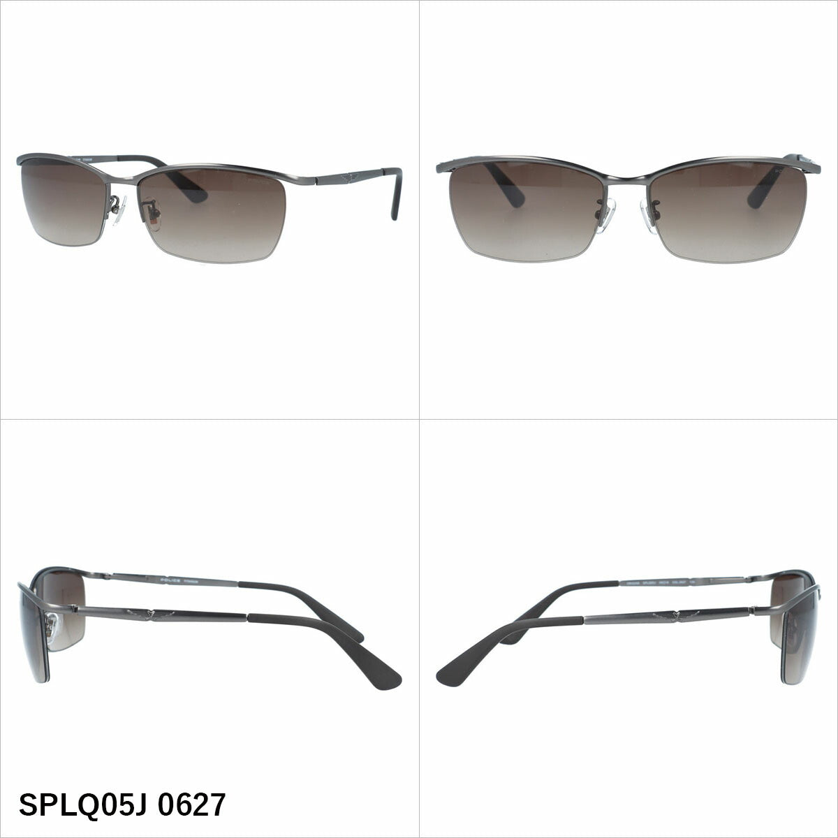 ポリス サングラス アジアンフィット（フルフィット） 調整可能ノーズパッド（クリングス） POLICE SPLQ05J 59サイズ 全3カラー スクエア型 ユニセックス メンズ レディース