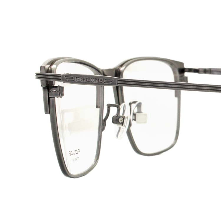 【国内正規品】ポリス POLICE メガネ フレーム 眼鏡 度付き 度なし 伊達 VPL612J 52サイズ ウェリントン型 UVカット 紫外線 ラッピング無料