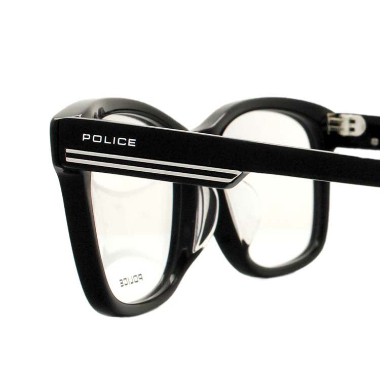 【国内正規品】ポリス POLICE メガネ フレーム 眼鏡 度付き 度なし 伊達 アジアンフィット VPL662J 53サイズ ウェリントン型 UVカット 紫外線 ラッピング無料