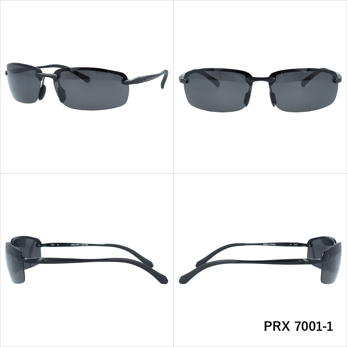 ポラレックス サングラス 偏光サングラス ミラーレンズ POLAREX PRX7001 70サイズ 全2カラー スクエア型 乱反射をカットしクリアな視界へ ユニセックス メンズ レディース | リムレス ツーポイント ベヨネッタメガネ Y2K風