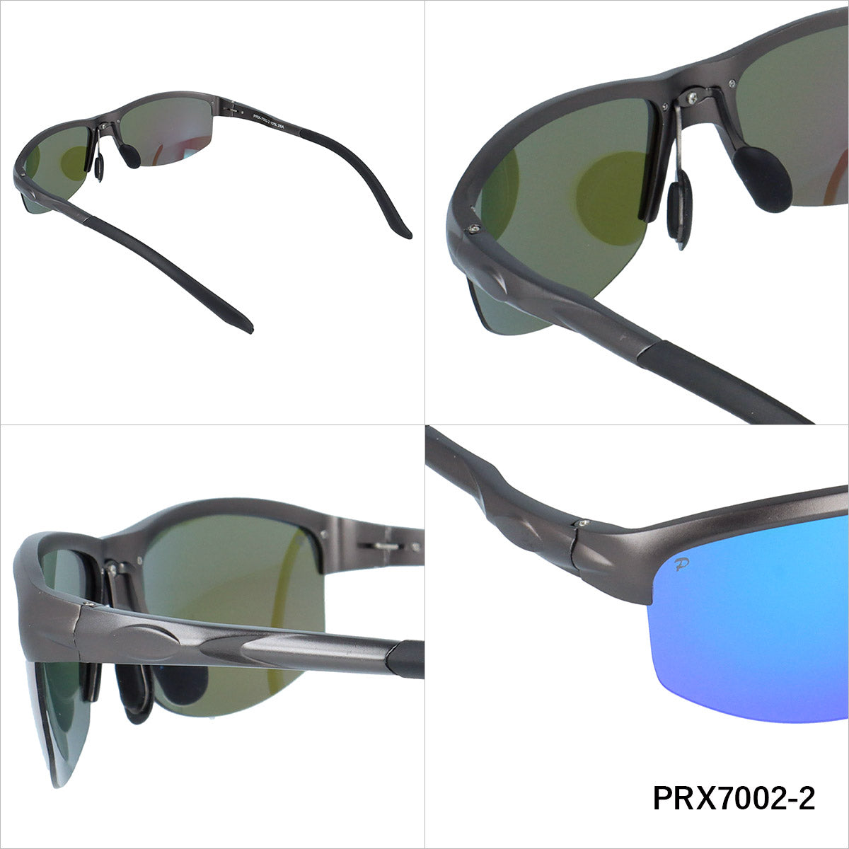 ポラレックス サングラス 偏光サングラス ミラーレンズ POLAREX PRX7002 57サイズ 全2カラー スクエア型 乱反射をカットしクリアな視界へ ユニセックス メンズ レディース | ベヨネッタメガネ Y2K風