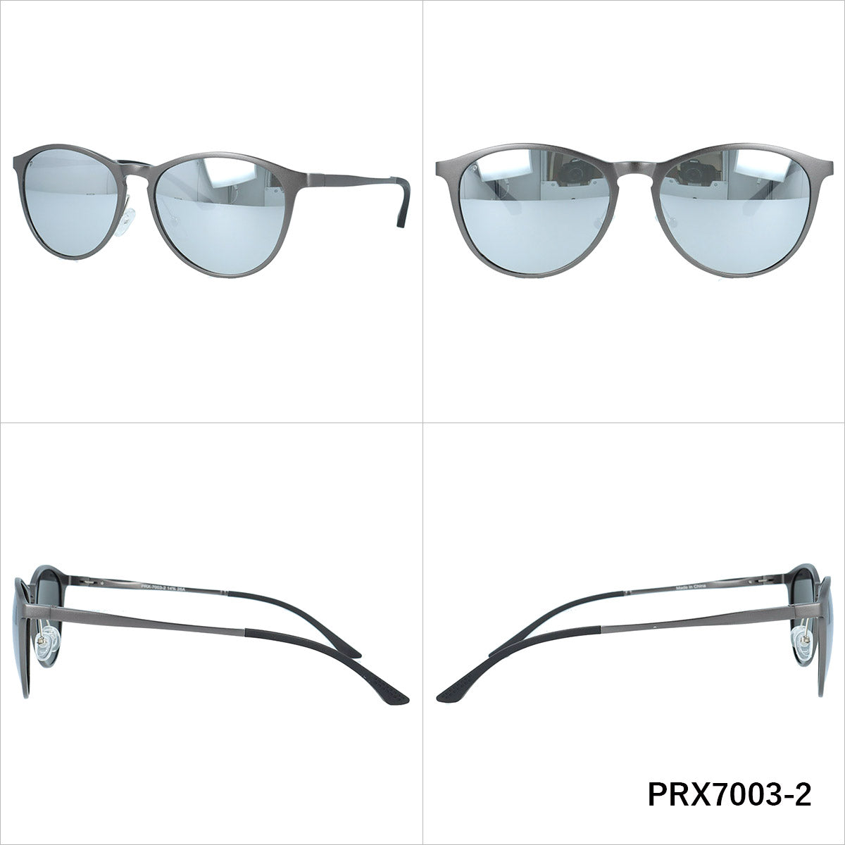 ポラレックス サングラス 偏光サングラス ミラーレンズ POLAREX PRX7003 55サイズ 全2カラー ボストン型 乱反射をカットしクリアな視界へ ユニセックス メンズ レディース