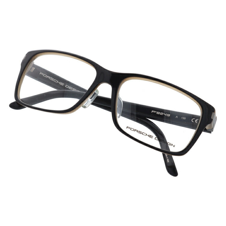 【国内正規品】ポルシェデザイン PORSCHE DESIGN メガネ フレーム 眼鏡 度付き 度なし 伊達 アジアンフィット P8249-A 54サイズ スクエア型 UVカット 紫外線 ラッピング無料