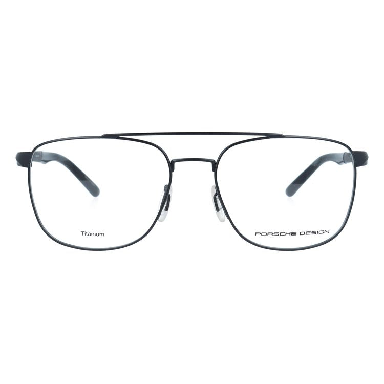 【国内正規品】ポルシェデザイン メガネフレーム 伊達メガネ PORSCHE DESIGN P8370 A 56サイズ スクエア型 ダブルブリッジ ユニセックス メンズ レディース