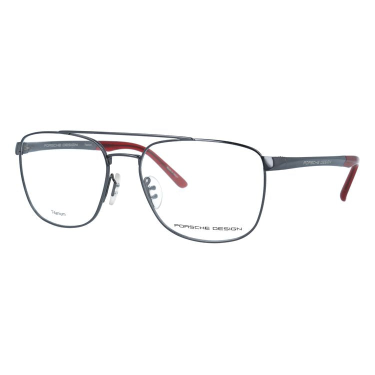 【国内正規品】ポルシェデザイン メガネフレーム 伊達メガネ PORSCHE DESIGN P8370 C 56サイズ スクエア型 ダブルブリッジ ユニセックス メンズ レディース