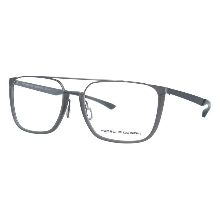 【国内正規品】ポルシェデザイン メガネフレーム 伊達メガネ PORSCHE DESIGN P8388 B 57サイズ ウェリントン型 ダブルブリッジ ユニセックス メンズ レディース