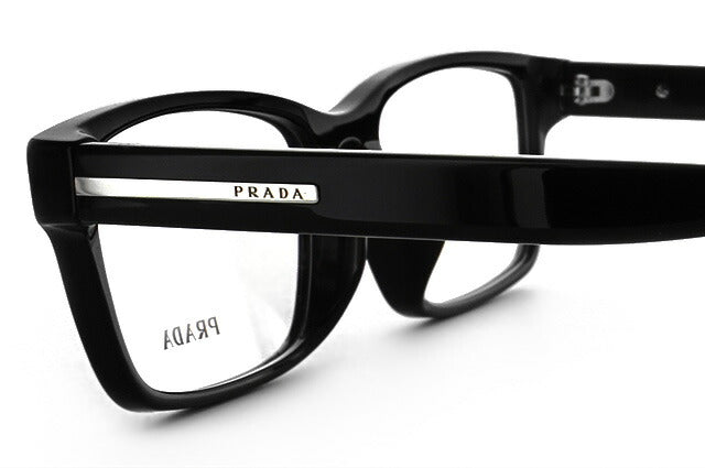 【国内正規品】プラダ メガネ 度付き 度なし 伊達メガネ 眼鏡 PRADA PR01SV 1AB1O1 56 ブラック アジアンフィット レディース メンズ スクエア型 UVカット 紫外線 ラッピング無料